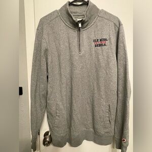 Men's Gray Ole Miss Rebels League Pullover Shirt Size Large